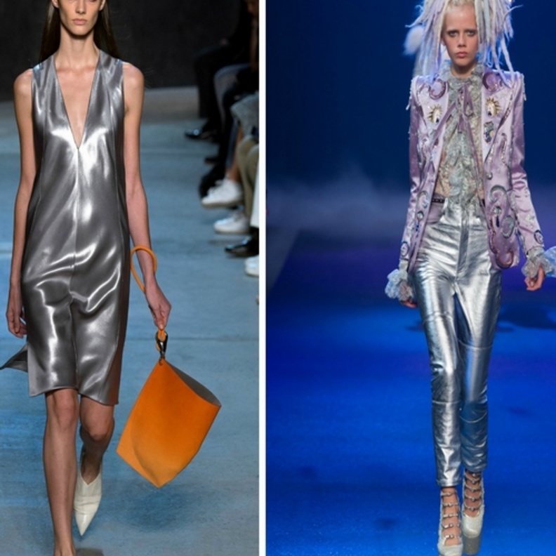 أقمشة الميتاليك كما شاهدناها لدى مارك جايكوبس ونارسيسو رودريغز