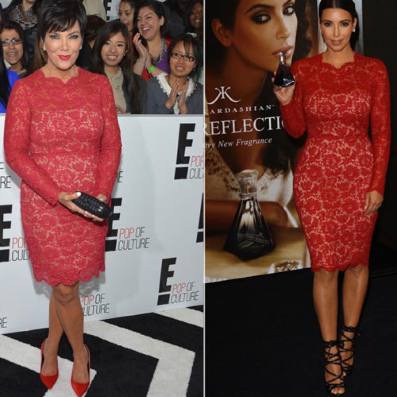 كيم ووالدتها في إطلالتين متماثلتين تماماً