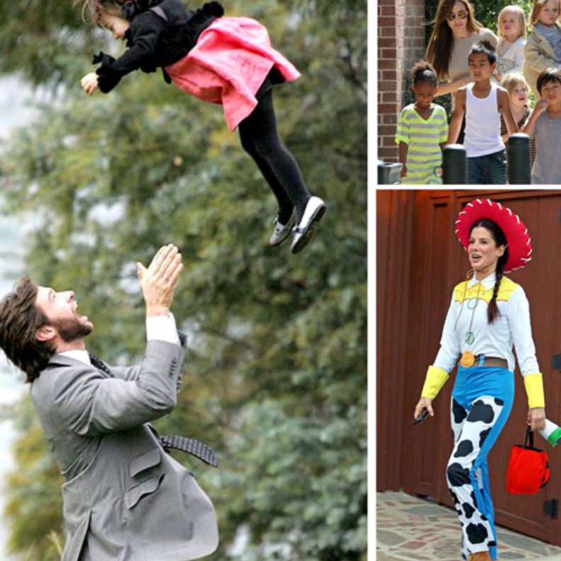 شارون تحمل احد ابنائها