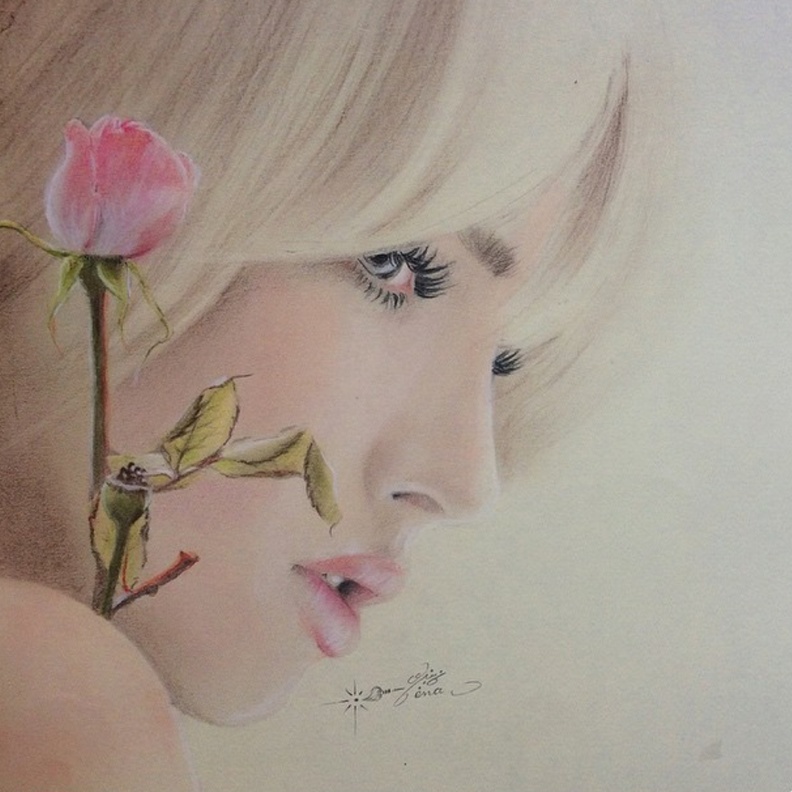 احدى لوحات الفنانة زينة الشهري