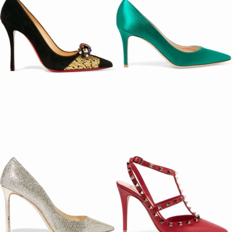 احذية بمقدمة مدببة وكعب عالي