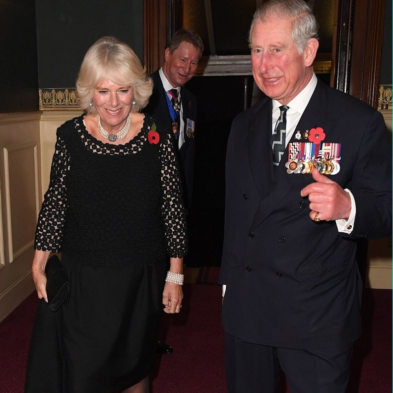 الامير تشارلز وزوجته كاميلا بمهرجان يوم التذكر