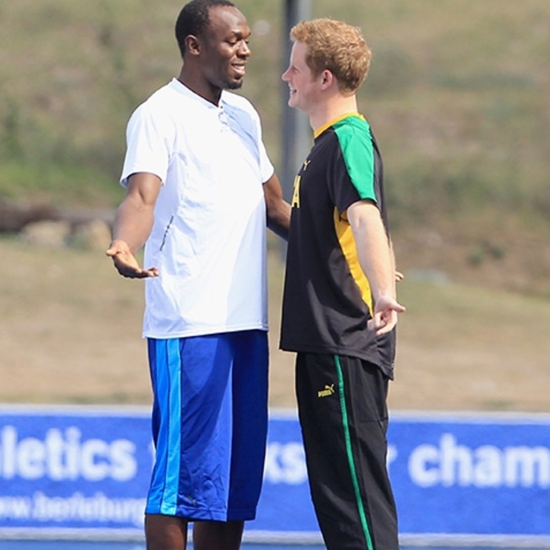 الامير هاري Prince Harry يصف يوسين بولت Usain Bolt بالاعظم