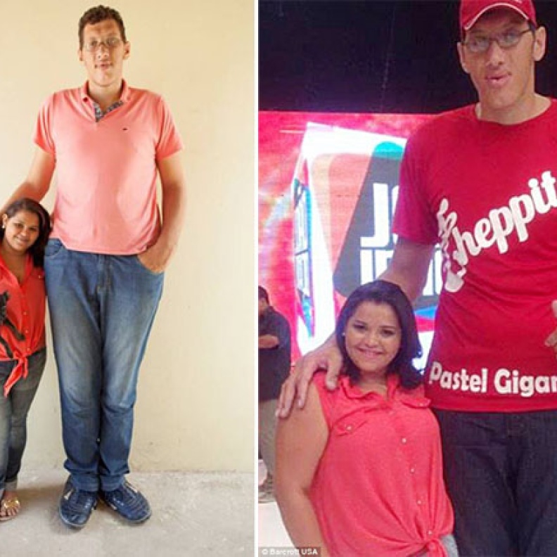 بالفيديو: أطول رجل في البرازيل يقع في غرام فتاة قصيرة