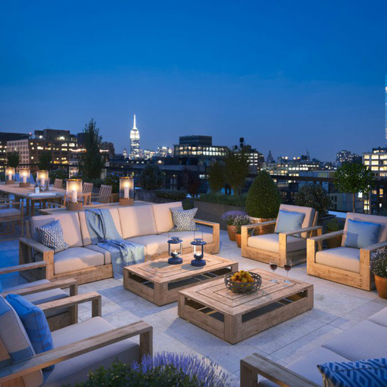 البنت هاوس او شرفة السطح الكبيرة تعد استراحة مثالية للبيت الحديث