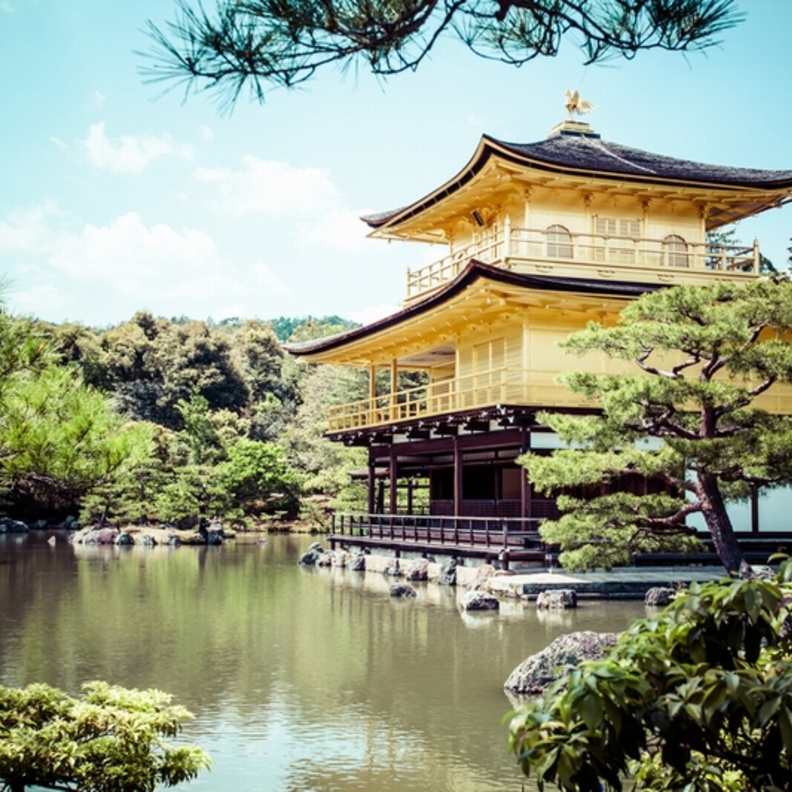 الجناح الذهبي الشهير في كيوتو