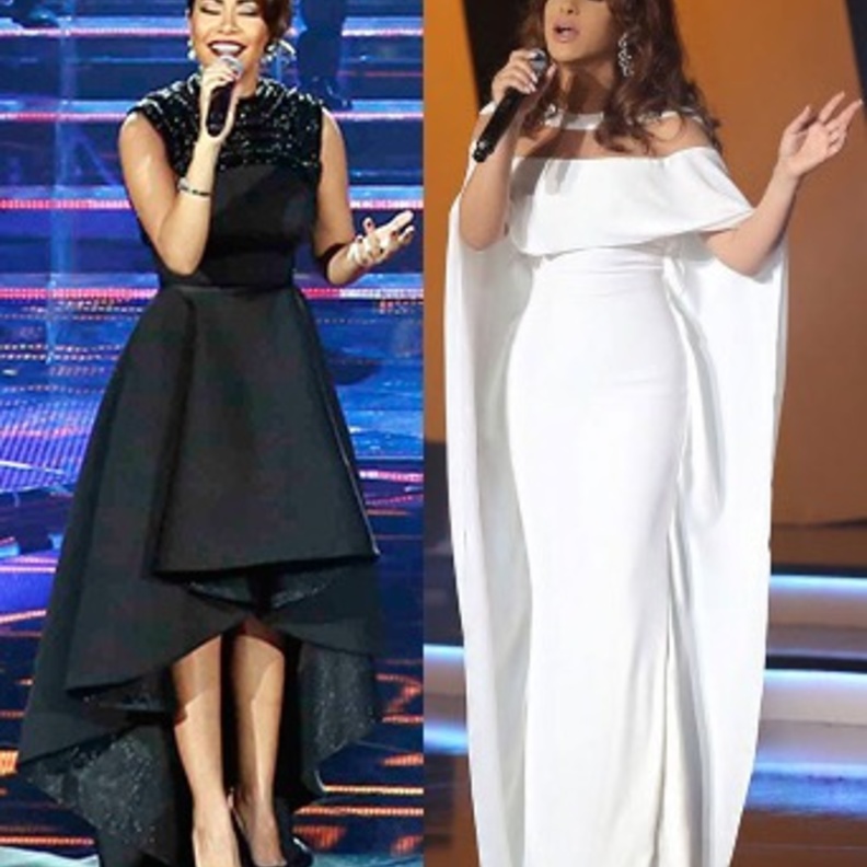 نجوى كرم مبهرة كالعادة بفساتين السهرة