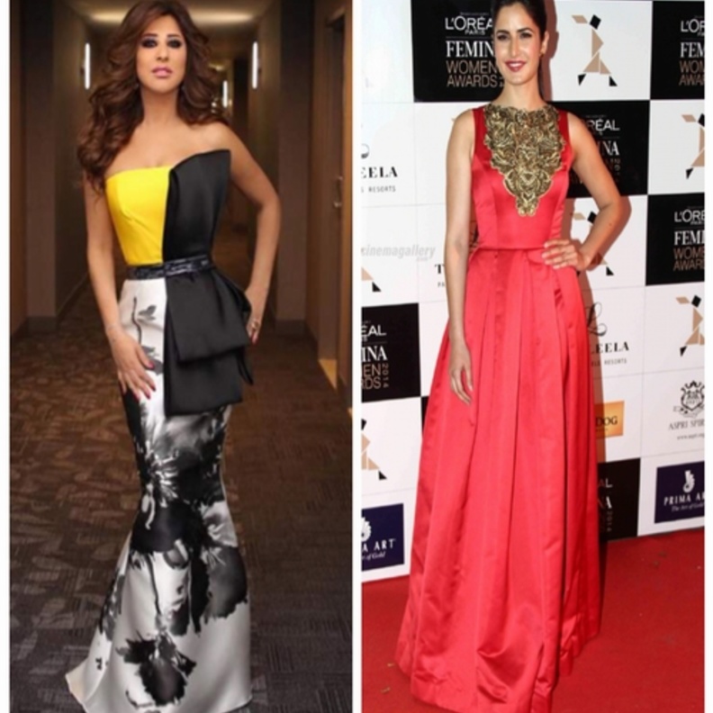 نجوى كرم باللون الزهري الذي يناسب لون بشرتها السمراء