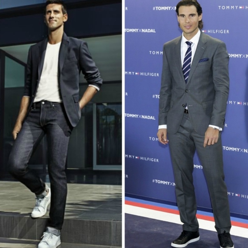 نادال بالبدلة الرسمية مع حذاء رياضي