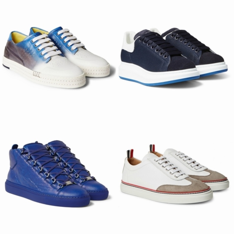 سنيكرز من MAISON MARGIELA من الجلد الكحلي 