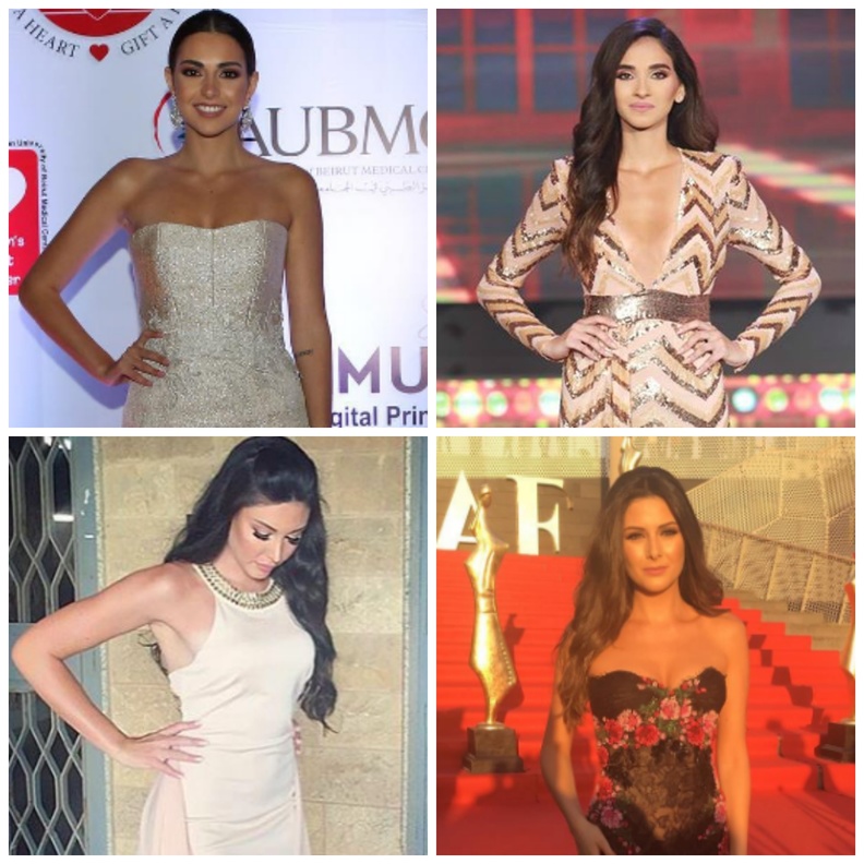 ملكات جمال لبنان السابقات بفساتين السهرة
