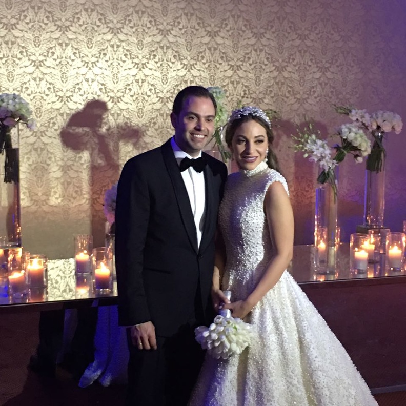 العروسان  ميرنا صادق الصباح وعلي البزري