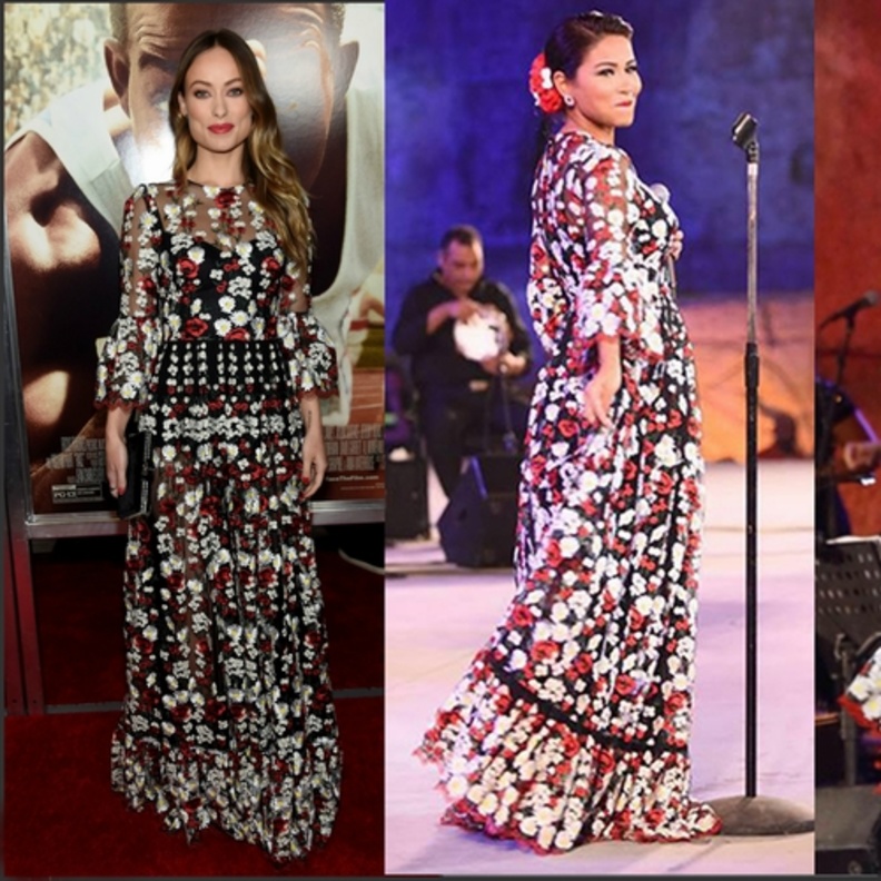 اوليفيا وايلد Olivia Wilde والفنانة شيرين عبد الوهاب اخارتا فستان دولتشي اند غابانا Dolce& Gabbana
