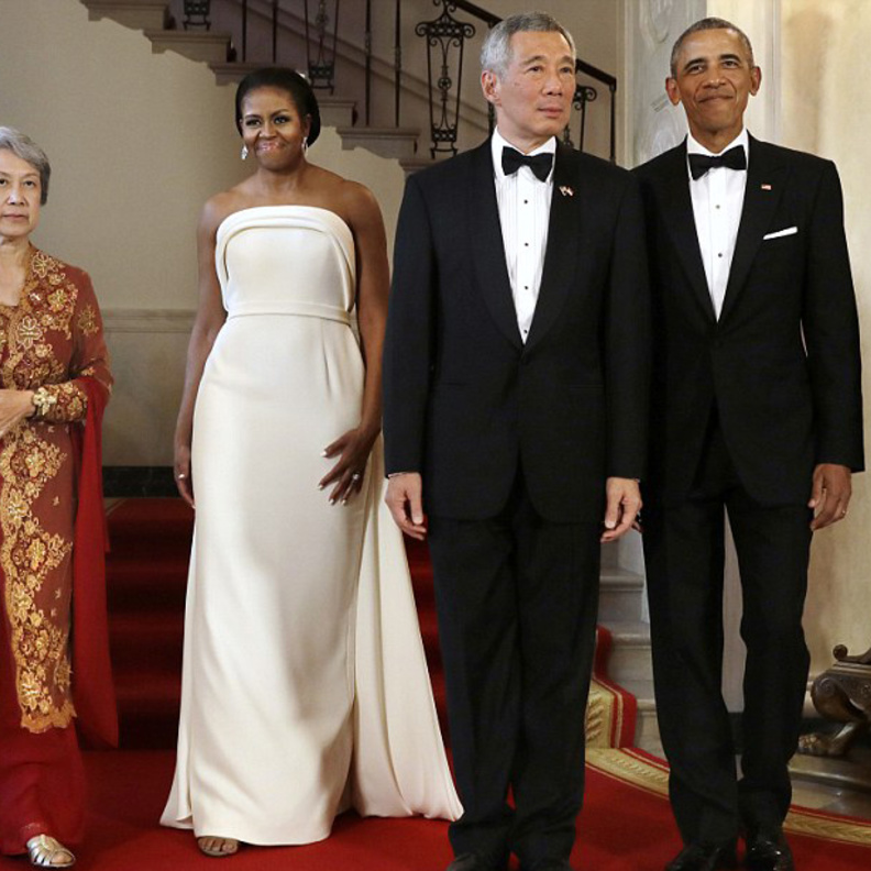 براك اوباما وزوجته يحتفلان بمرور 50 عاما على العلاقات الدبلوماسية بين امريكا وسنغافورة 