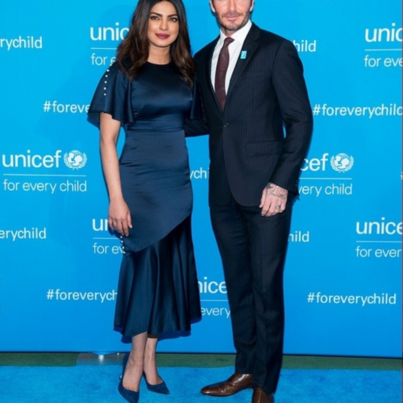 بريانكا تشوبرا تقابل ديفيد بيكهام