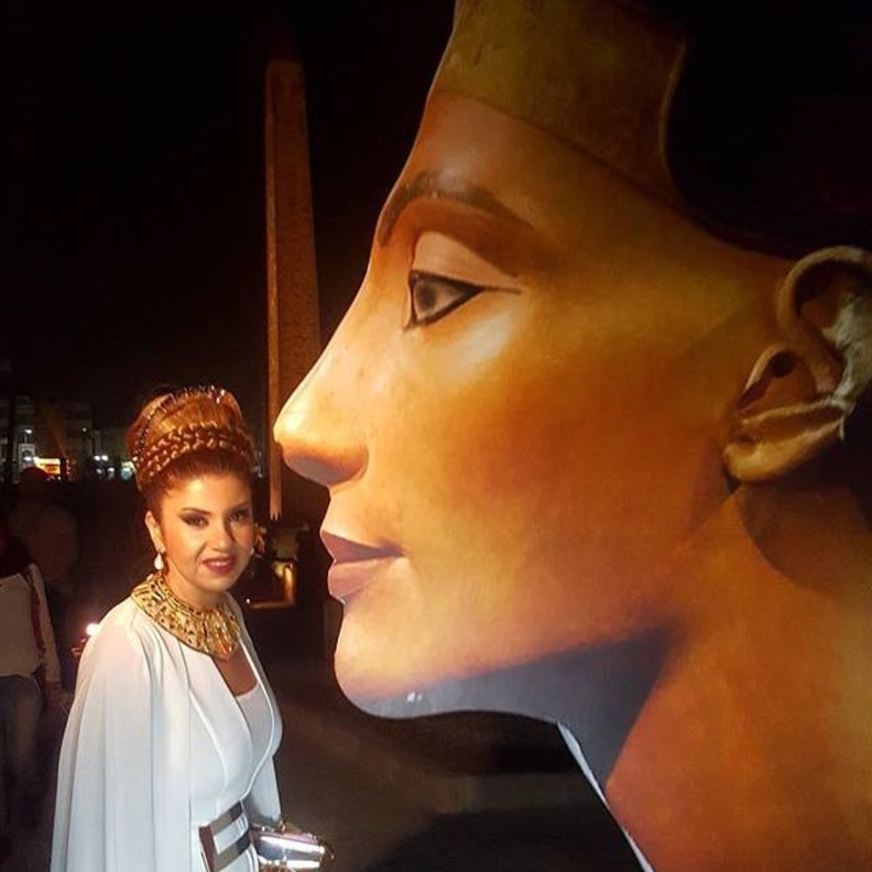 بوسي شلبي في المهرجان الذي حضرته فيفي عبده