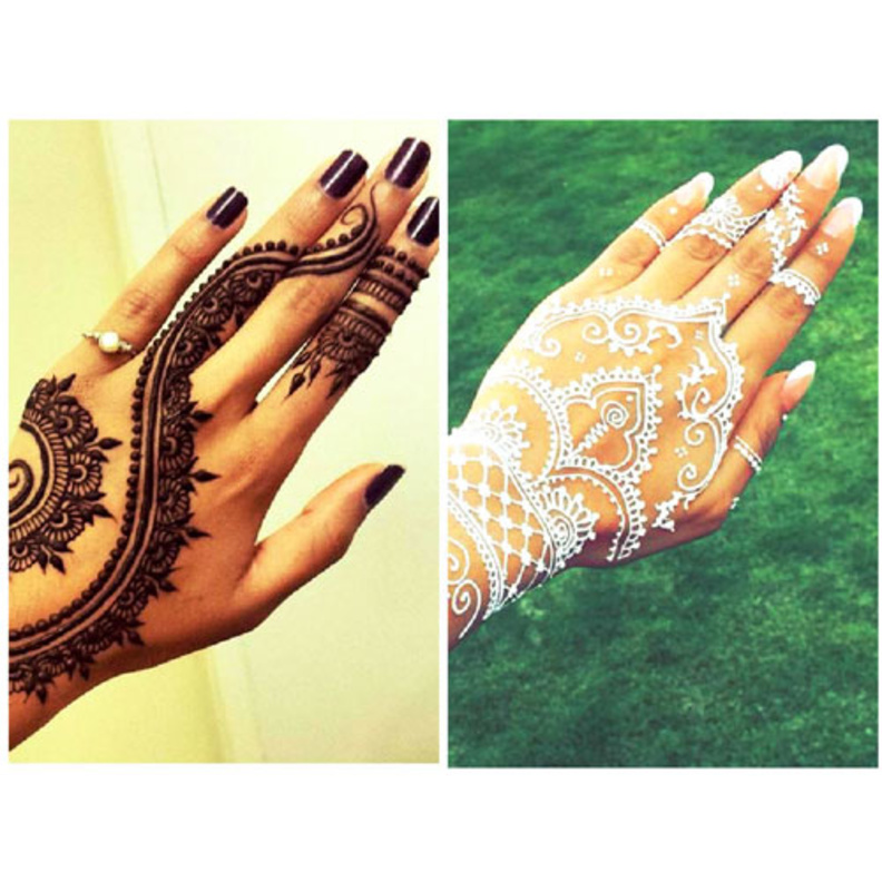 نقش حنة على طول اليد