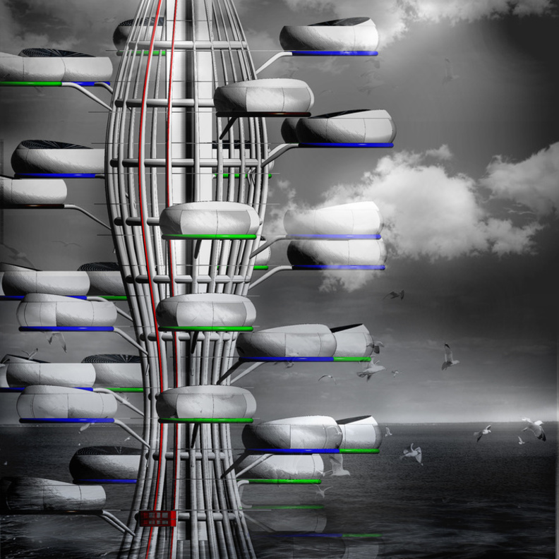 تصميم الطالبة الفائز بالجائزة الأولى