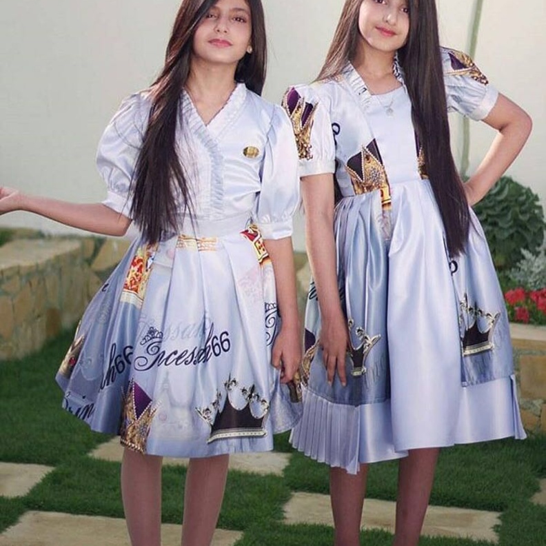 تصميم الفستان من القماش الخاص بحصة 