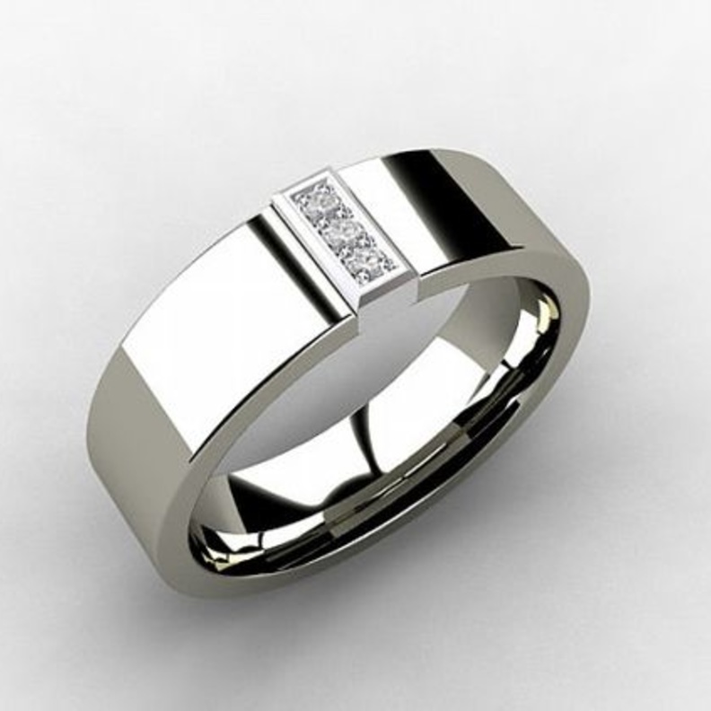 تصميم عصري غير تقليدي لخاتم الخطوبة للرجل