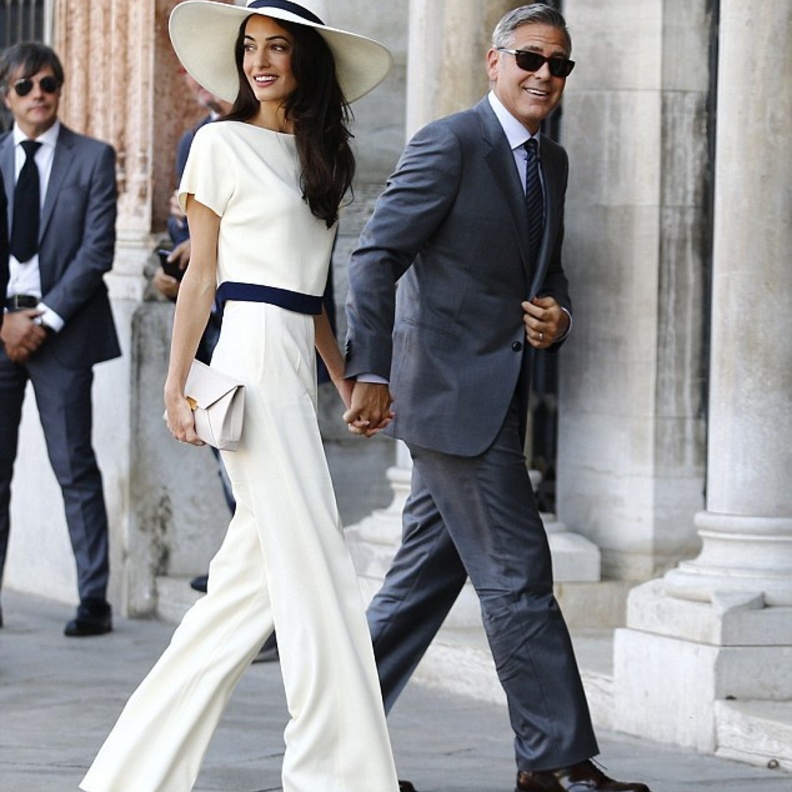 جورج كلونى وزوجته أمل علم الدين