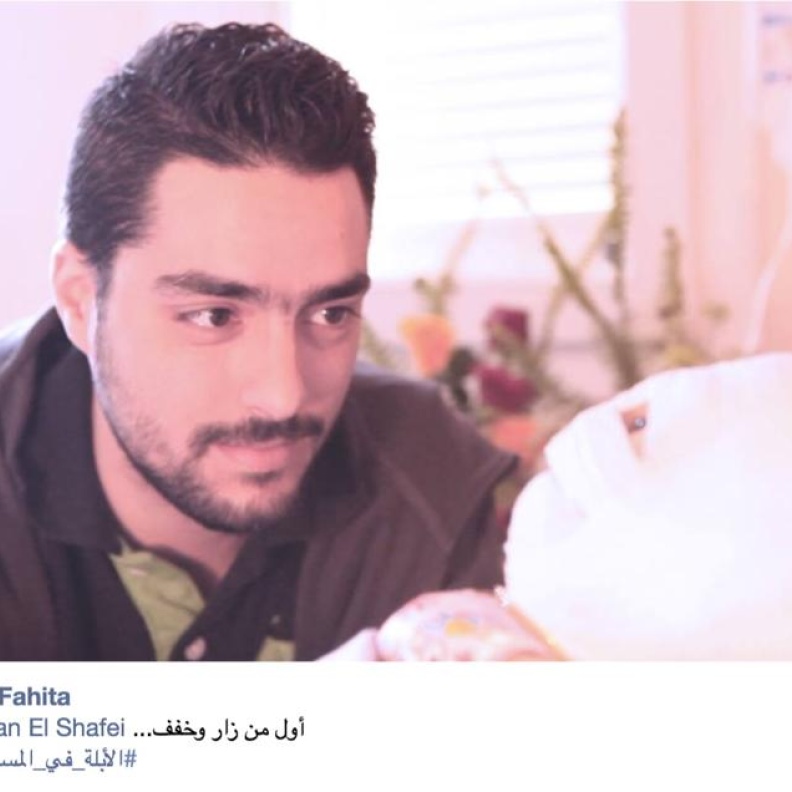 حسن الشافعى فى المستشفى