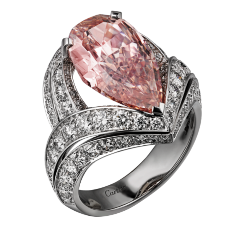 خاتم الماس الوردي من كارتييه