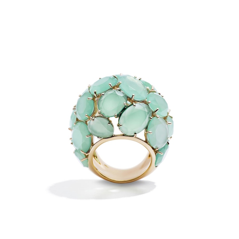 خاتم بوميلاتو عقيق أخضر