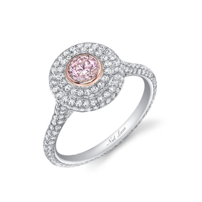 خاتم دائري من الذهب الوردي والالماس من Neil Lane