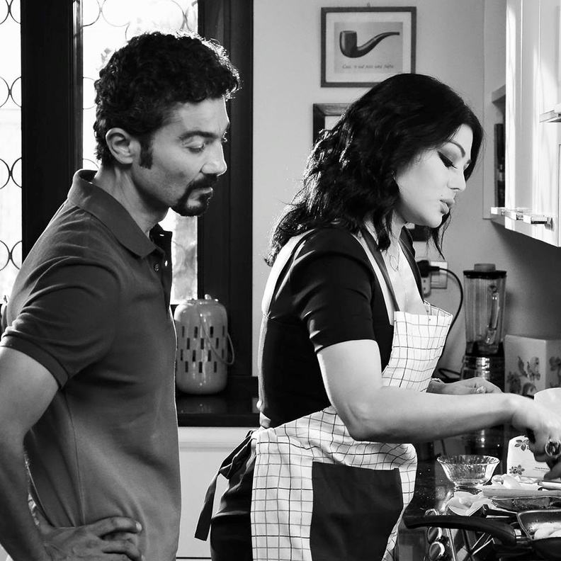 هيفاء وخالد النبوي بمشهد من مسلسل مريم