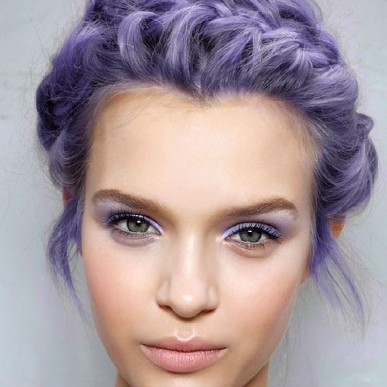  الشعر البنفسجي موضة 2015