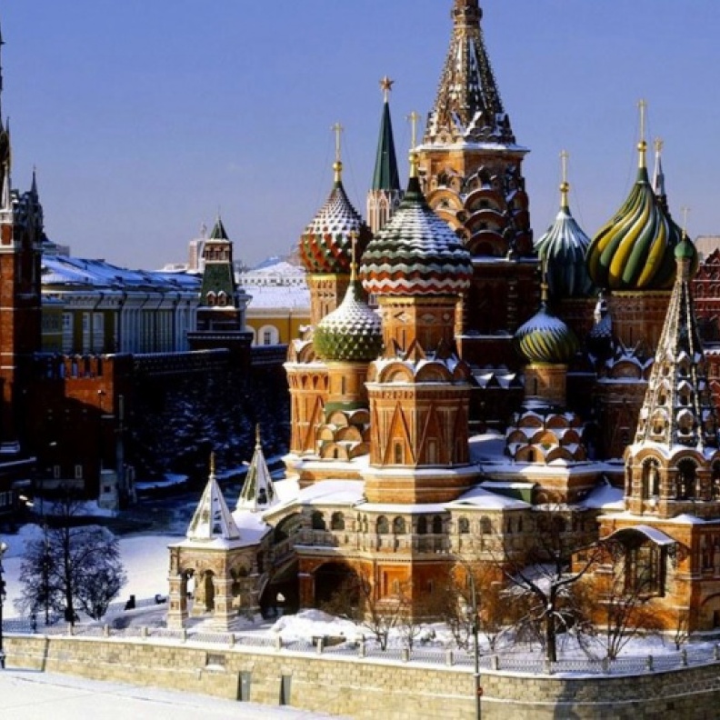  روسيا وهي متدثرة بلحاف ثلجي ناصع.