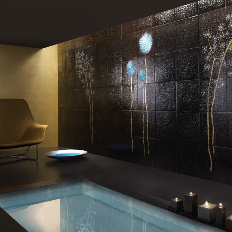  زجاج المورانو التي ترسم لوحة زخرفية أنيقة