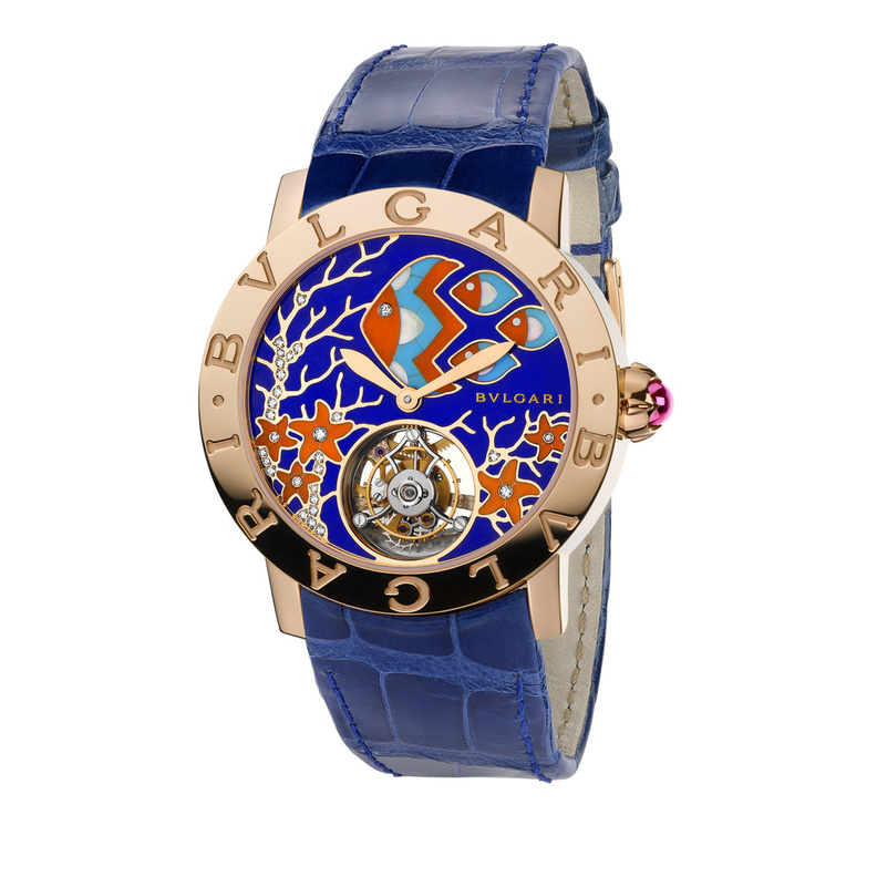 ساعة بولغاري من الذهب والماس