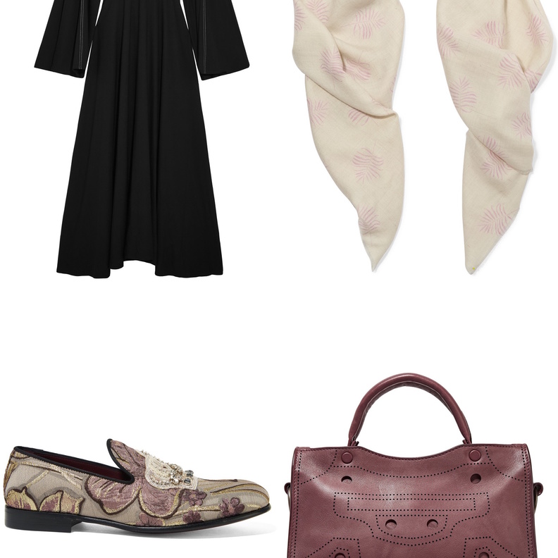 اطلالة أنيقة للمحجبات تليق بالزيارات بفستان أسود