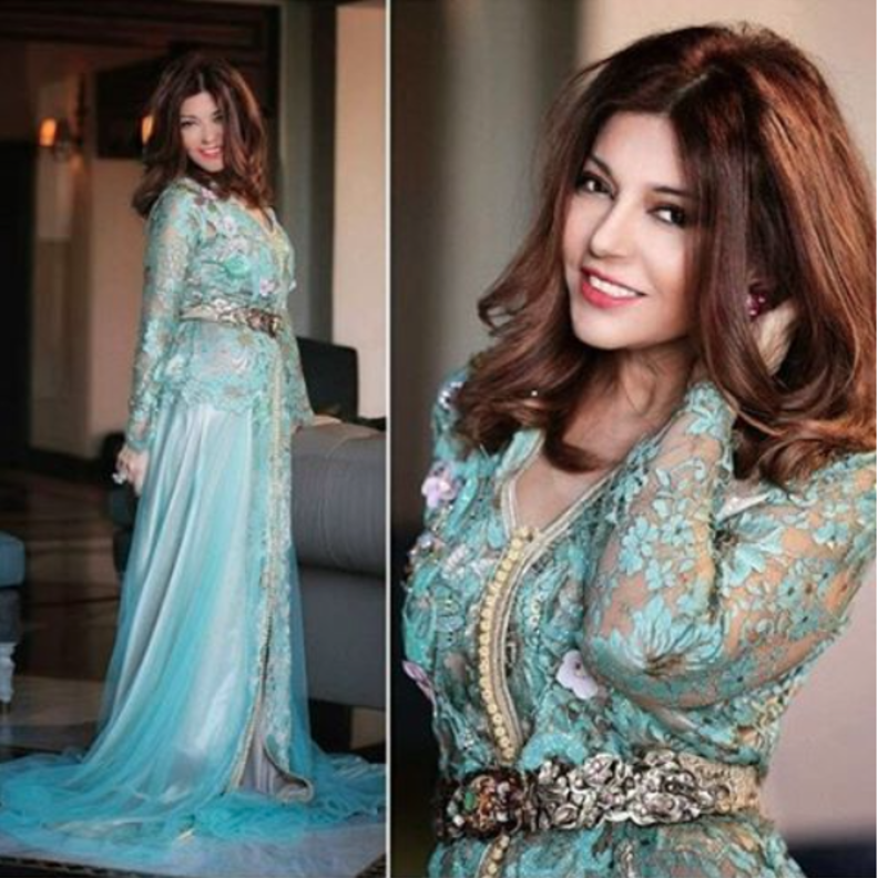 مهيرة عبد العزيز اختارت اطلالة فخمة بالأحمر والذهبي