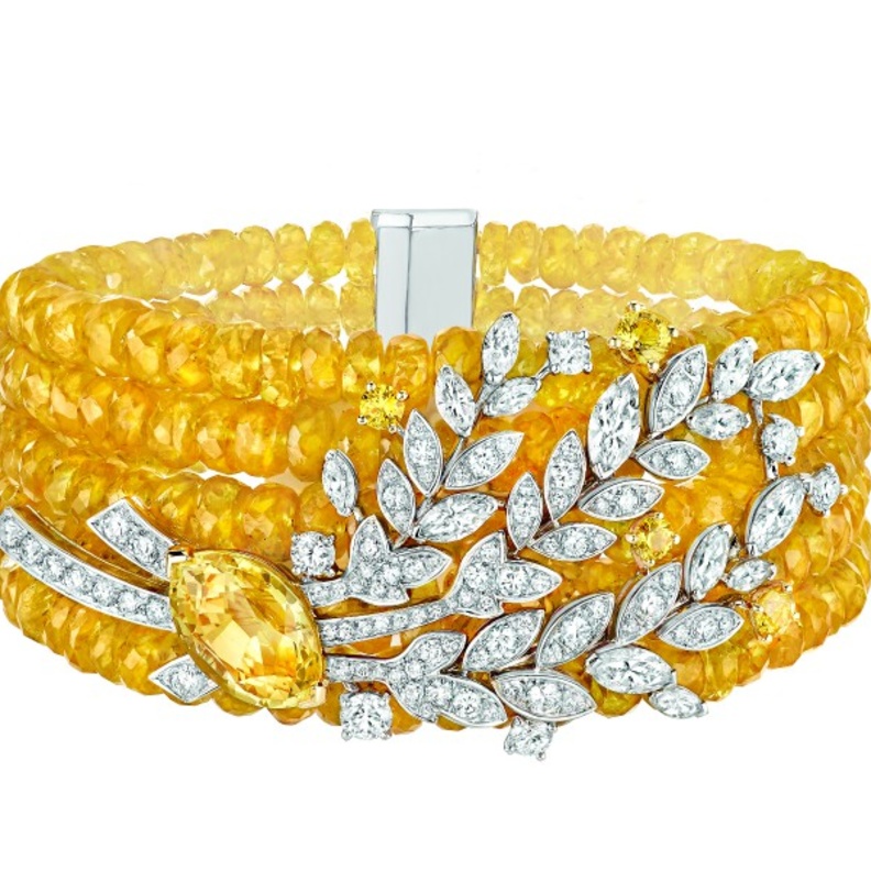 سوار ياقوت أصفر وماس من شانيل