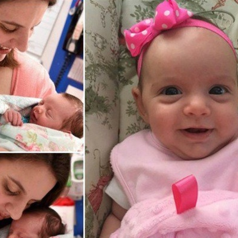 طفلة تولد مرتين من رحم امها