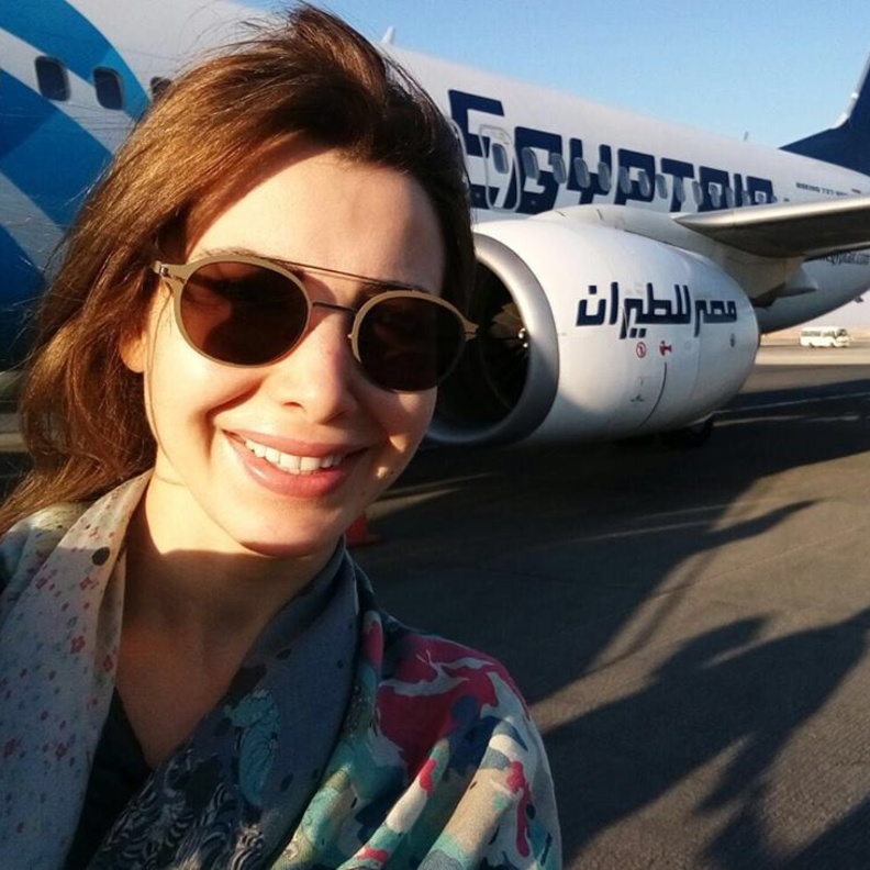 نانسي عجرم تساند مصر للطيران