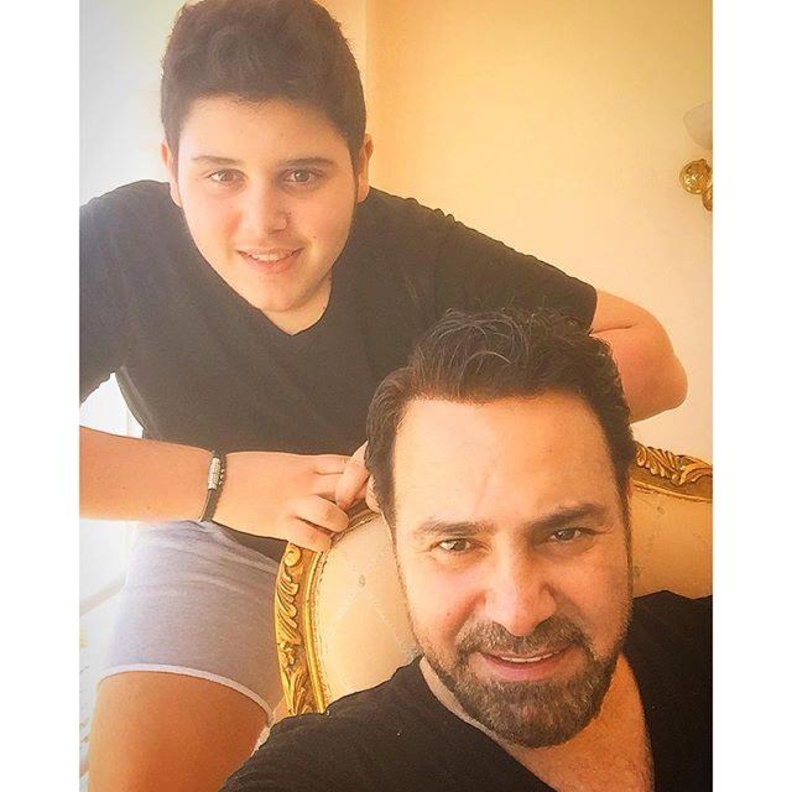 عاصي الحلاني وابنه