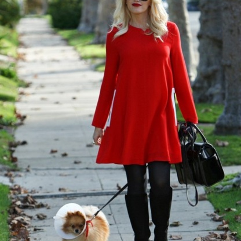 غوين مع كلبها المفضل