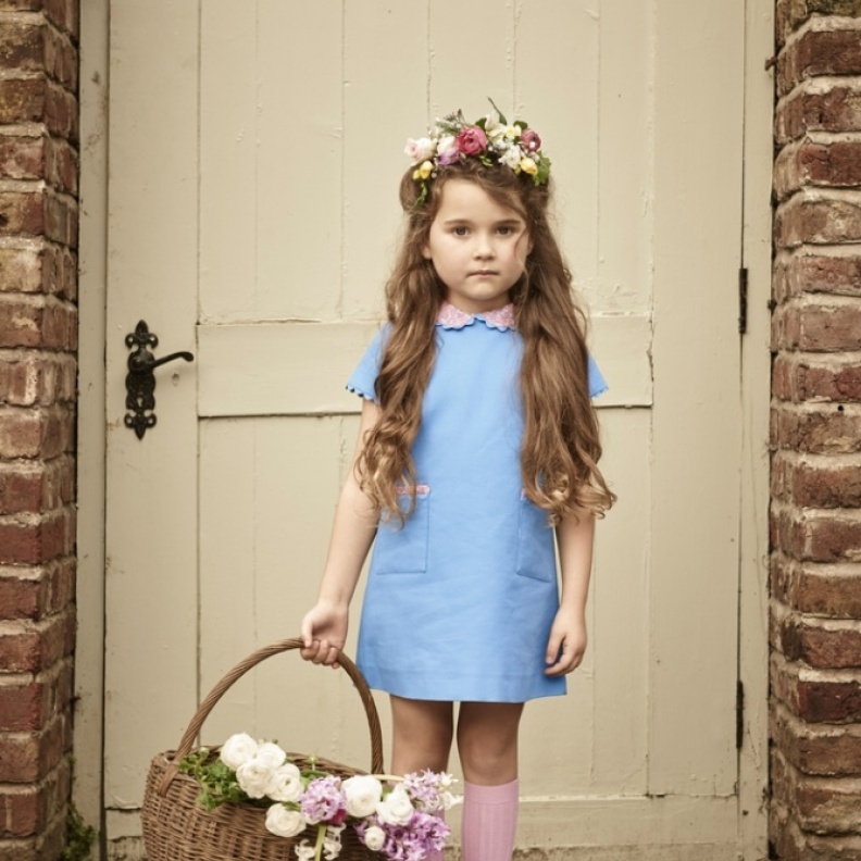 La Coqueta فستان جميل باللون الأزرق للفتيات من 