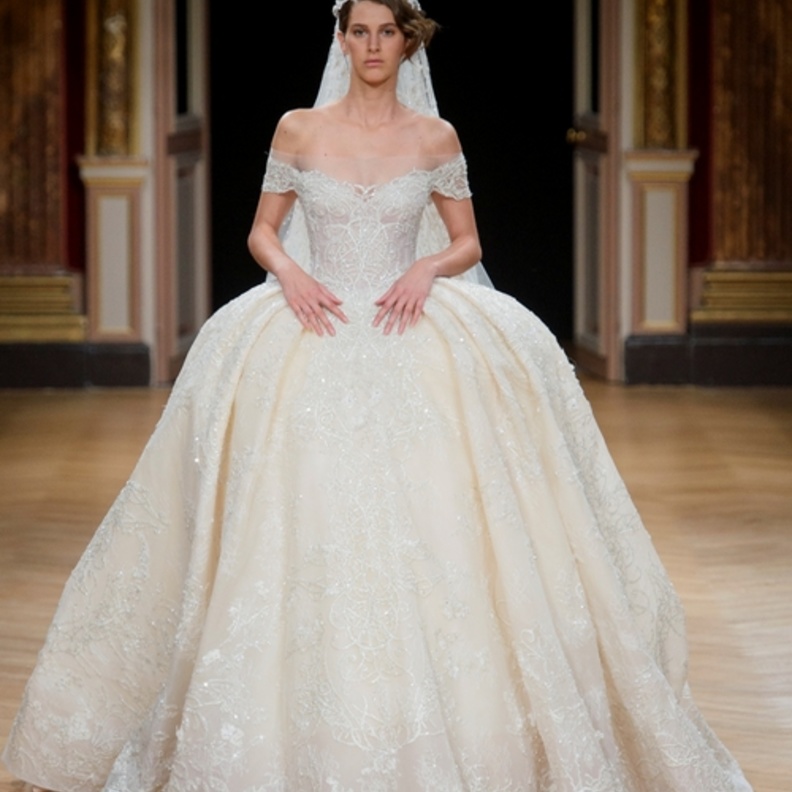 فستان زفاف المصمم اللبناني زياد نكد