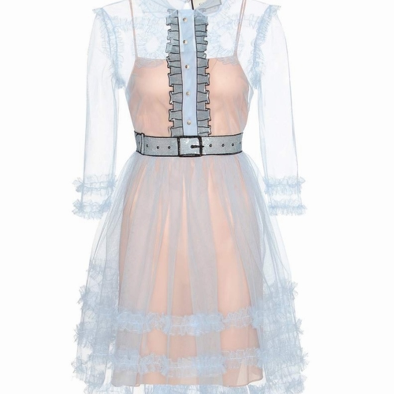 فستان شفاف مع التول من قوتشي GUCCI