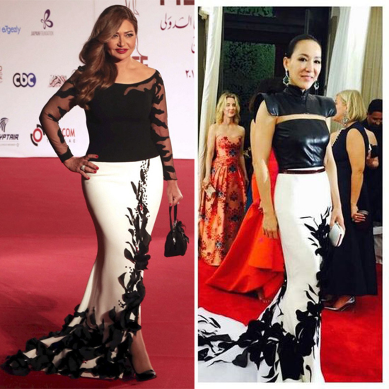 فستان ليلى علوي من تصميم هاني البحيري أم ستيفان لوران؟ 