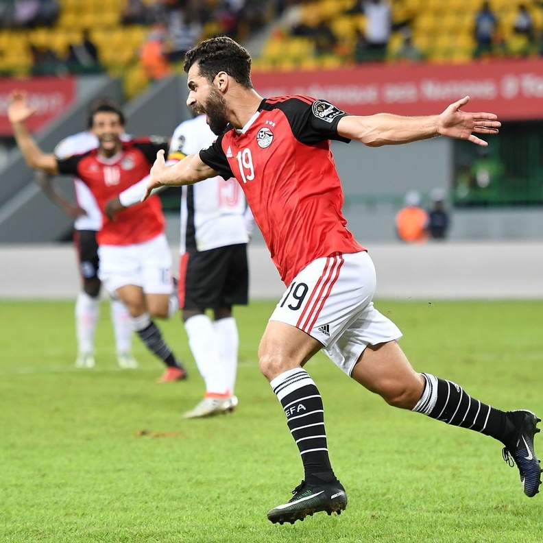 قذيفة صاروخية منحت مصر الفوز على أوغندا