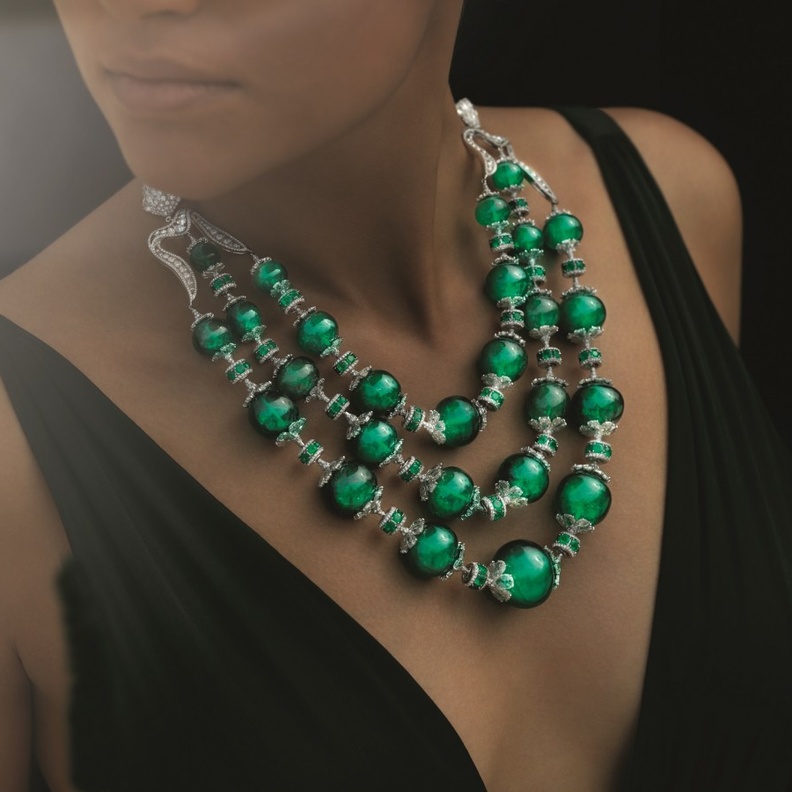 قلادة نيراف مودي ماس وزمرد