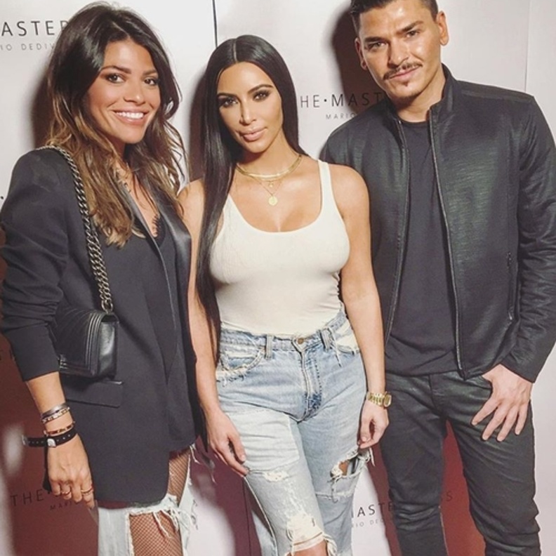 كيم كارداشيان وخبير التجميل ماريو برفقة العنود بدر في دبي