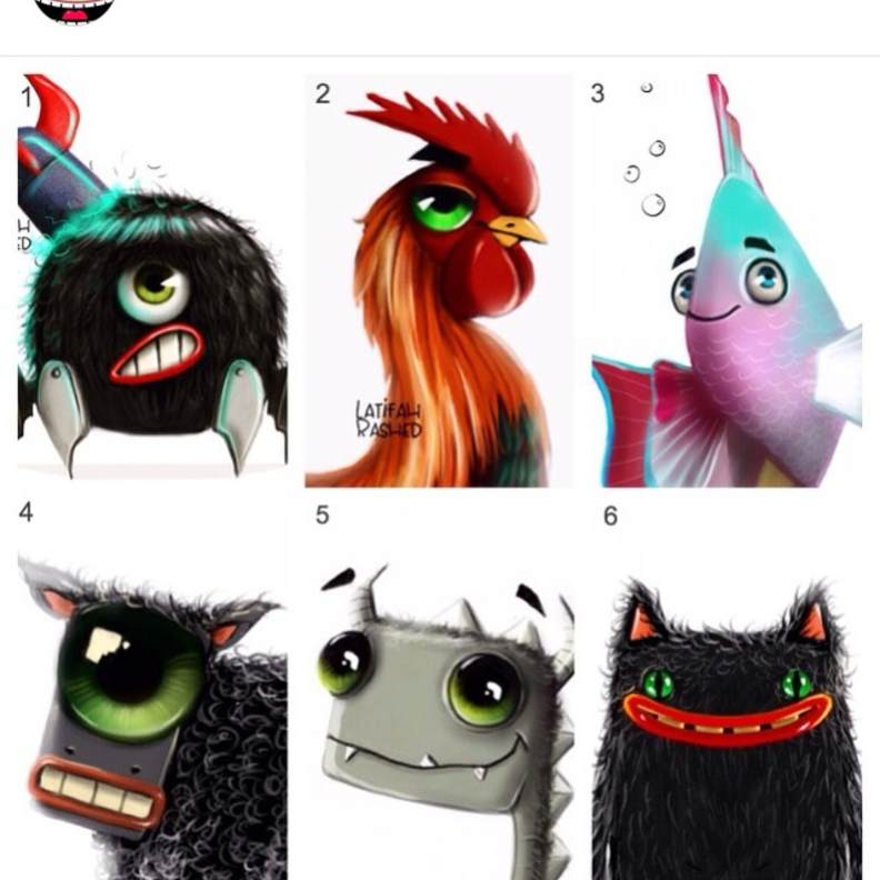 لطيفه راشد وشخصياتها الكرتونية