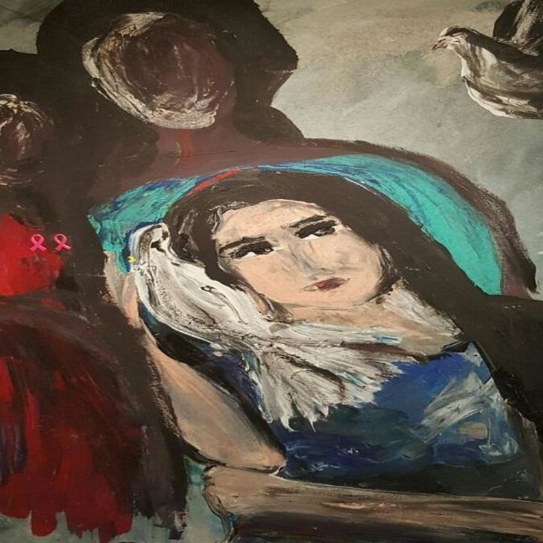 لوحات معرض ألم و أمل تجسد معاناة القحطاني 